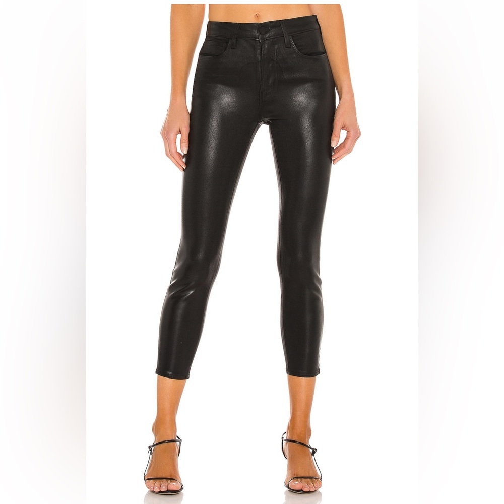 L’Agence Margot Skinny Jean in Black Coated